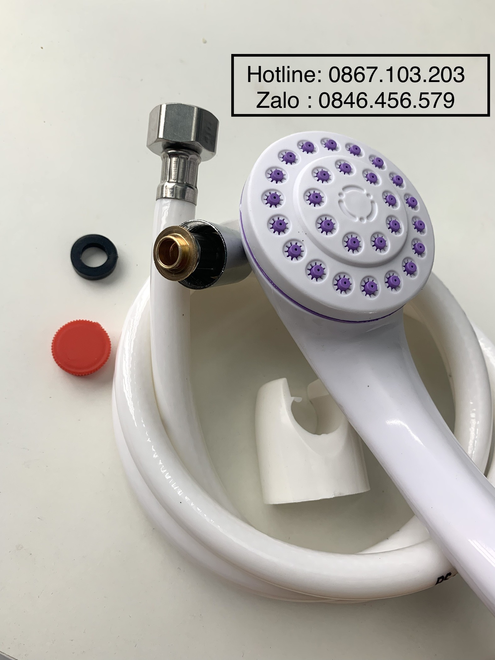Bộ Vòi Sen Tắm Nhựa Trắng