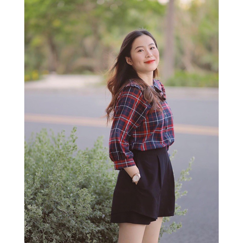Quần shorts đen 2 lớp RUCHAN