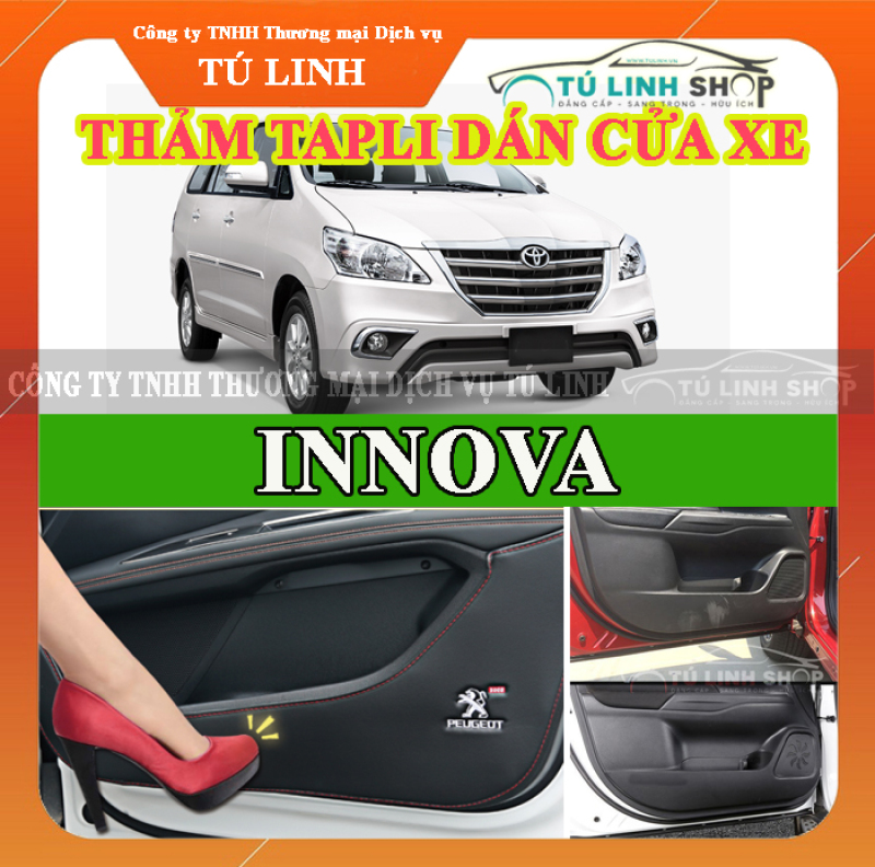 Bộ 4 Thảm Tapli dán cánh cửa chống trầy xước xe INNOVA 2016-2019