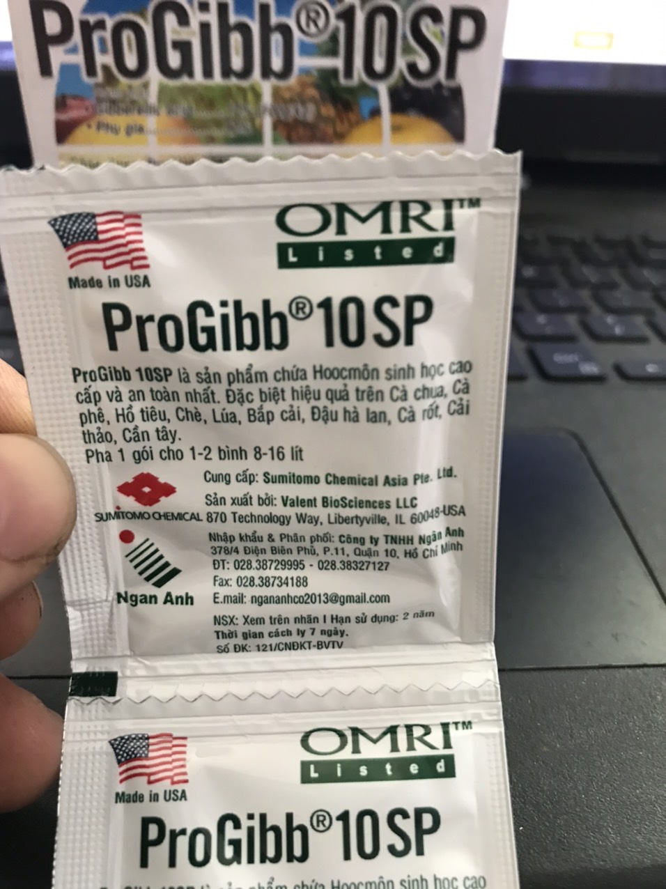 Phân bón lá PROGIBB 10SP GA3 MỸ 2 Gói 1g