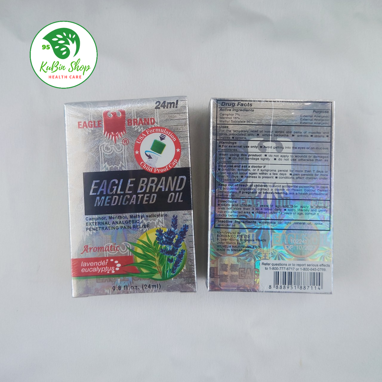 Dầu gió Con Ó Eagle Brand 24ml hàng Mỹ Chính hãng
