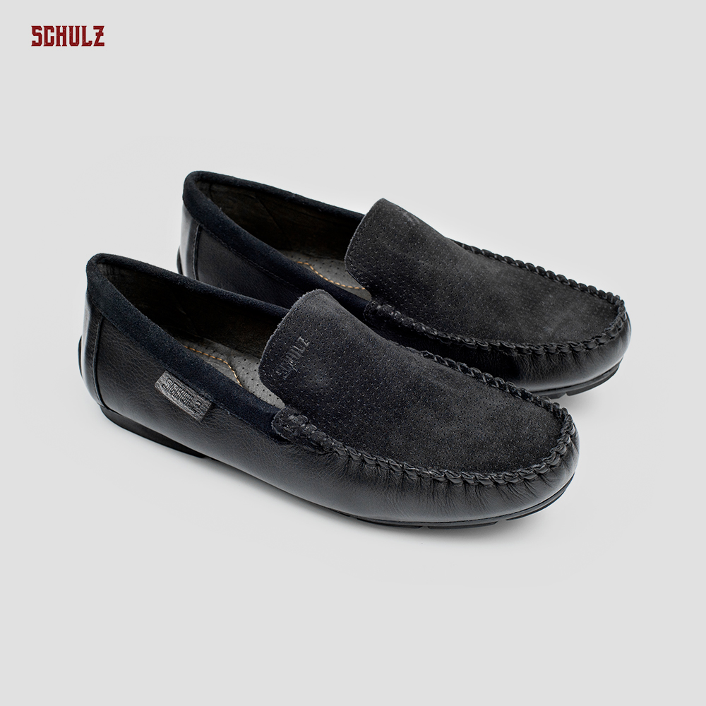 Giày Da Loafer Phối Da Lộn Schulz L3-II19DEN