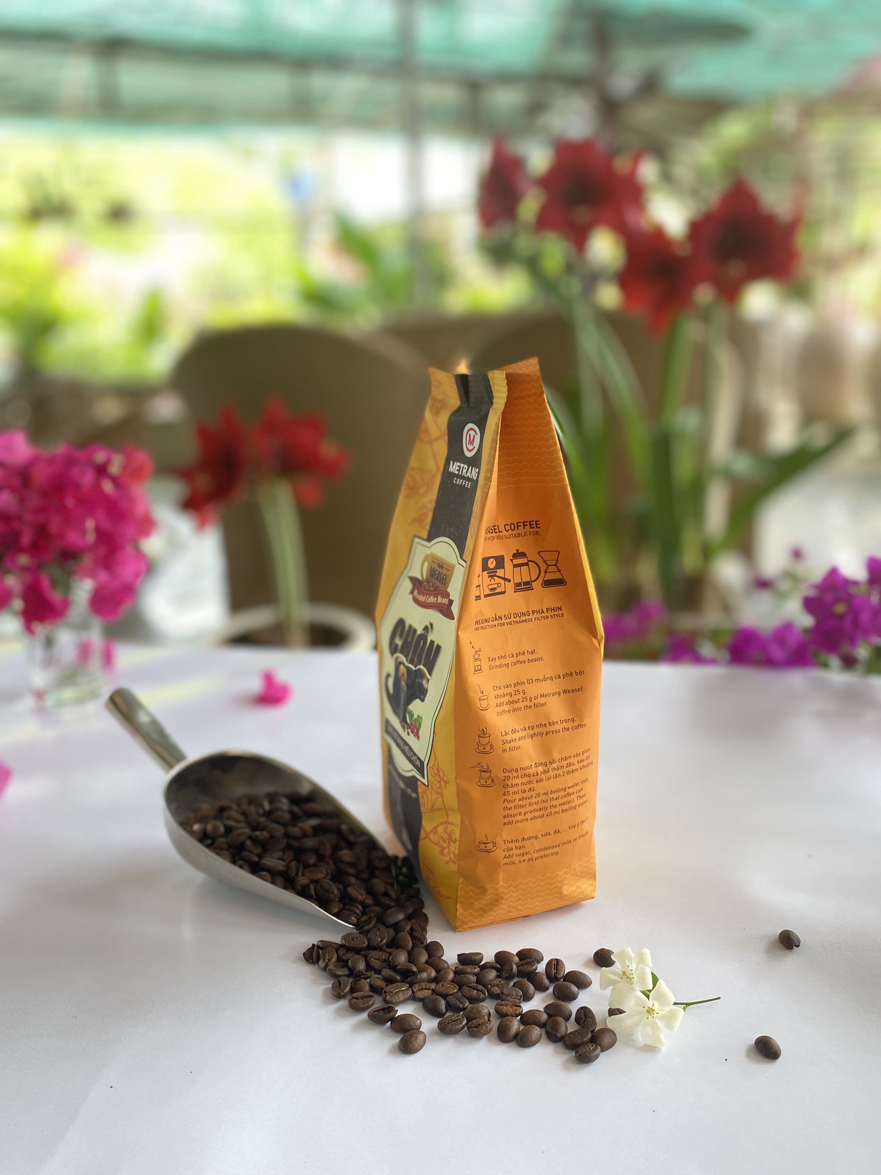Cà Phê Chồn hạt rang - Mê Trang - túi hạt 500g - Cà phê nguyên chất