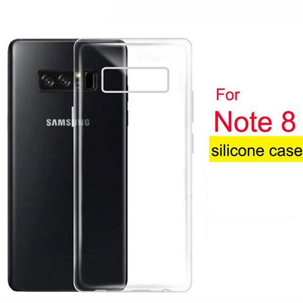 Ốp lưng Silicon trong suốt cho Samsung Galaxy Note 8, Note 9, Note 10, Note 10 Plus