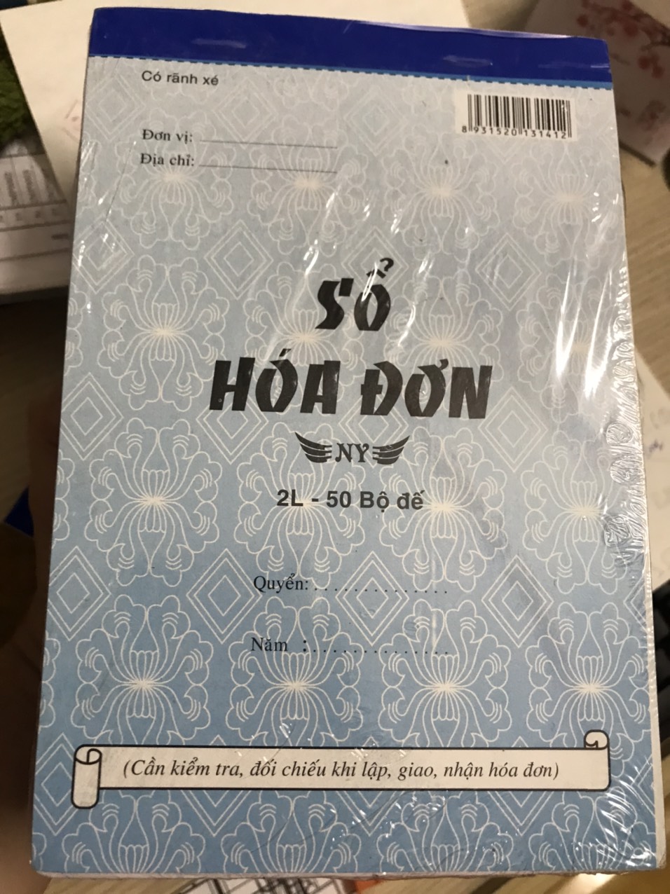 Hóa Đơn Bán Lẻ 1 Liên DÀY 2 CUỐN