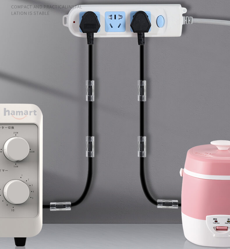 Vỉ 20 Nẹp Dây Điện LỚN Dán Tường Móc Treo Kẹp Cố Định Dây Cáp Thiết Bị Lớn TV Tủ Lạnh Ổ Cắm Điện