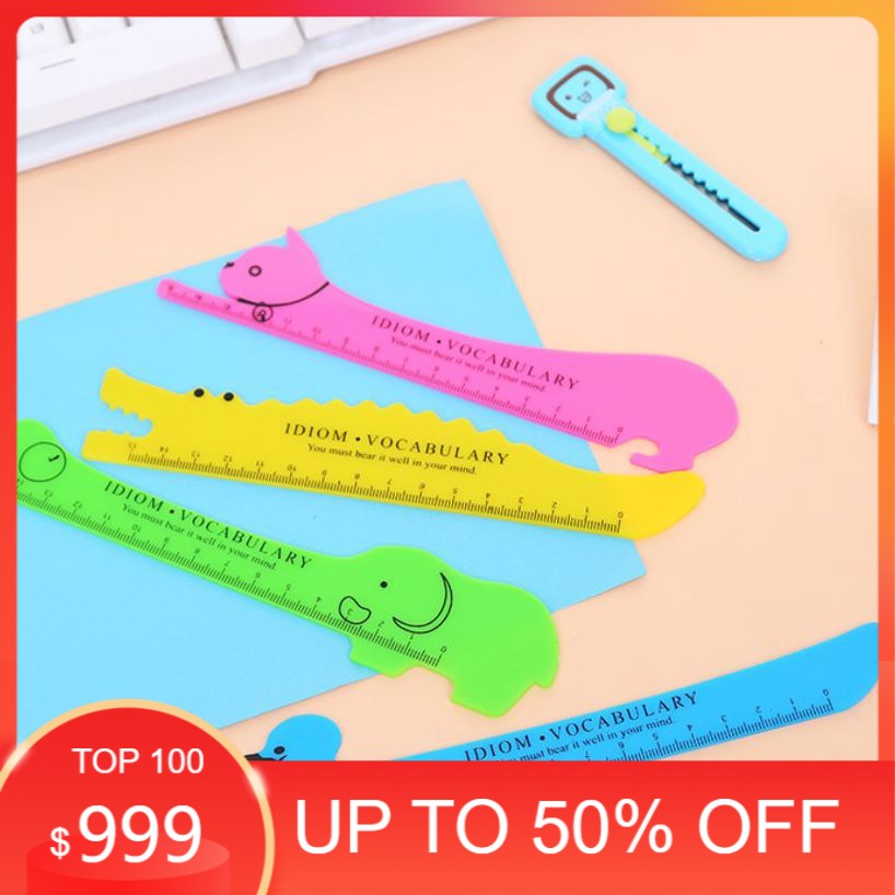 Thước Thước Kẻ Nhựa Hoạt Hình 15cm