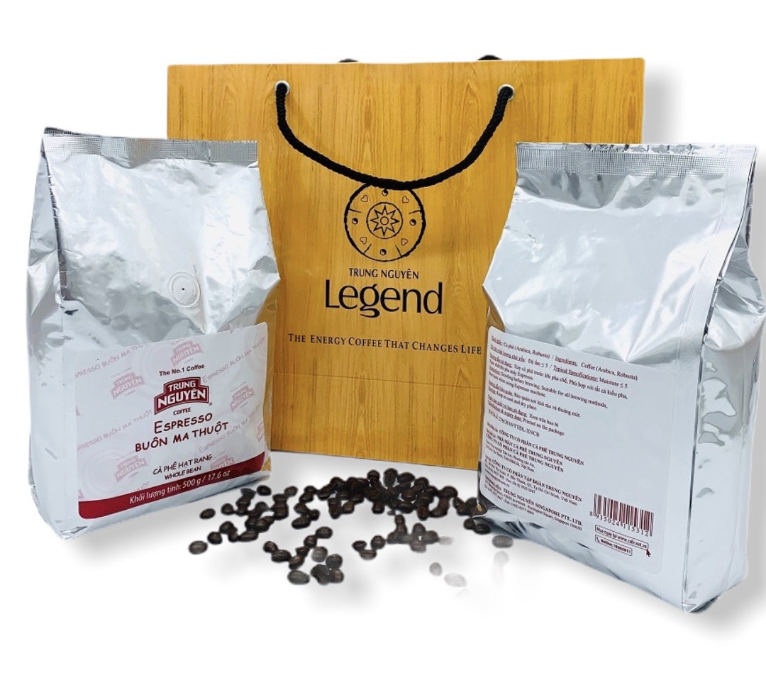 Cà phê hạt mộc Trung Nguyên Espresso( 500gam)