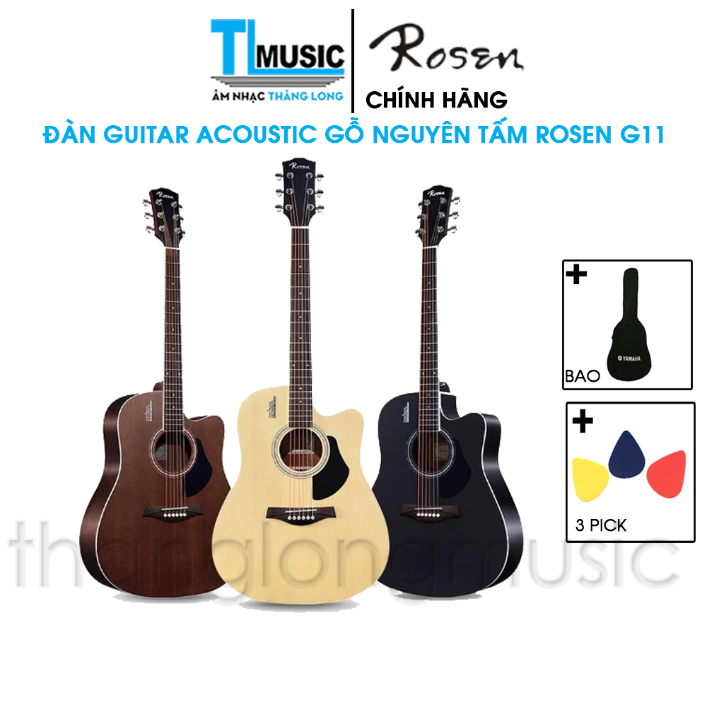 [Chính hãng] Rosen G11 - Đàn Guitar Acoustic Solid ( Gỗ Nguyên Tấm ) Rosen G11