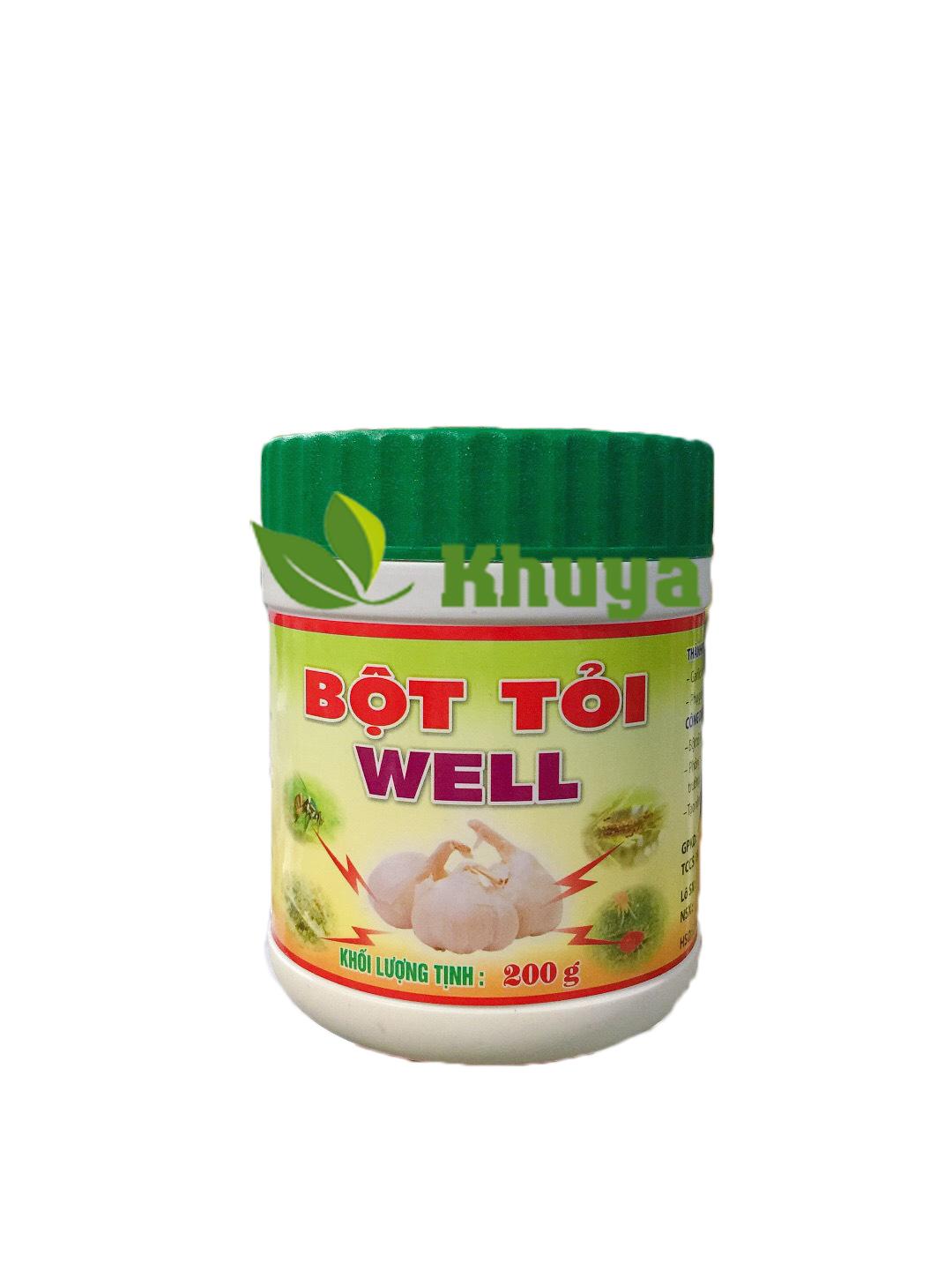 Chất phòng trừ và xua đuổi côn trùng Bột Tỏi Well 200gr