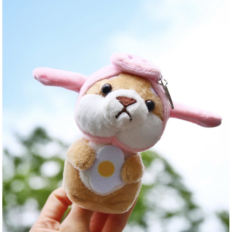 MÓC KHOÁ BÔNG - CHÓ SHIBA ĐỘI NÓN