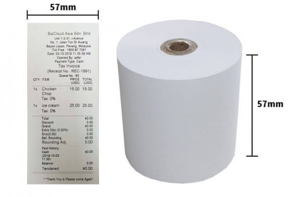 Giấy in bill, Giấy in hoá đơn K57x45mm