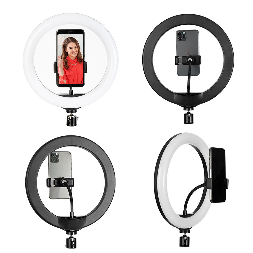 Selens LED Ring Light 26cm Dimmable Video Live Studio Lighting Round light Youtuber Facebook With 2m Tripod Stand For Vlogging Makeup Selfie
