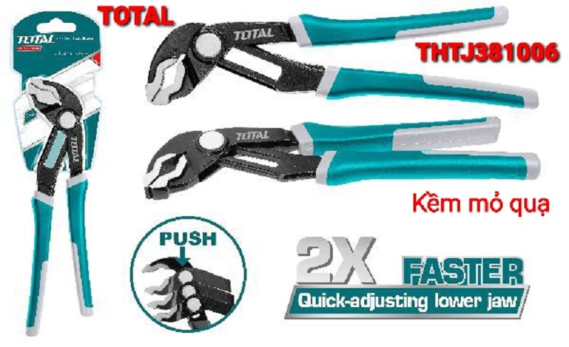 Kềm mỏ quạ 10"/250mm total thtj381006