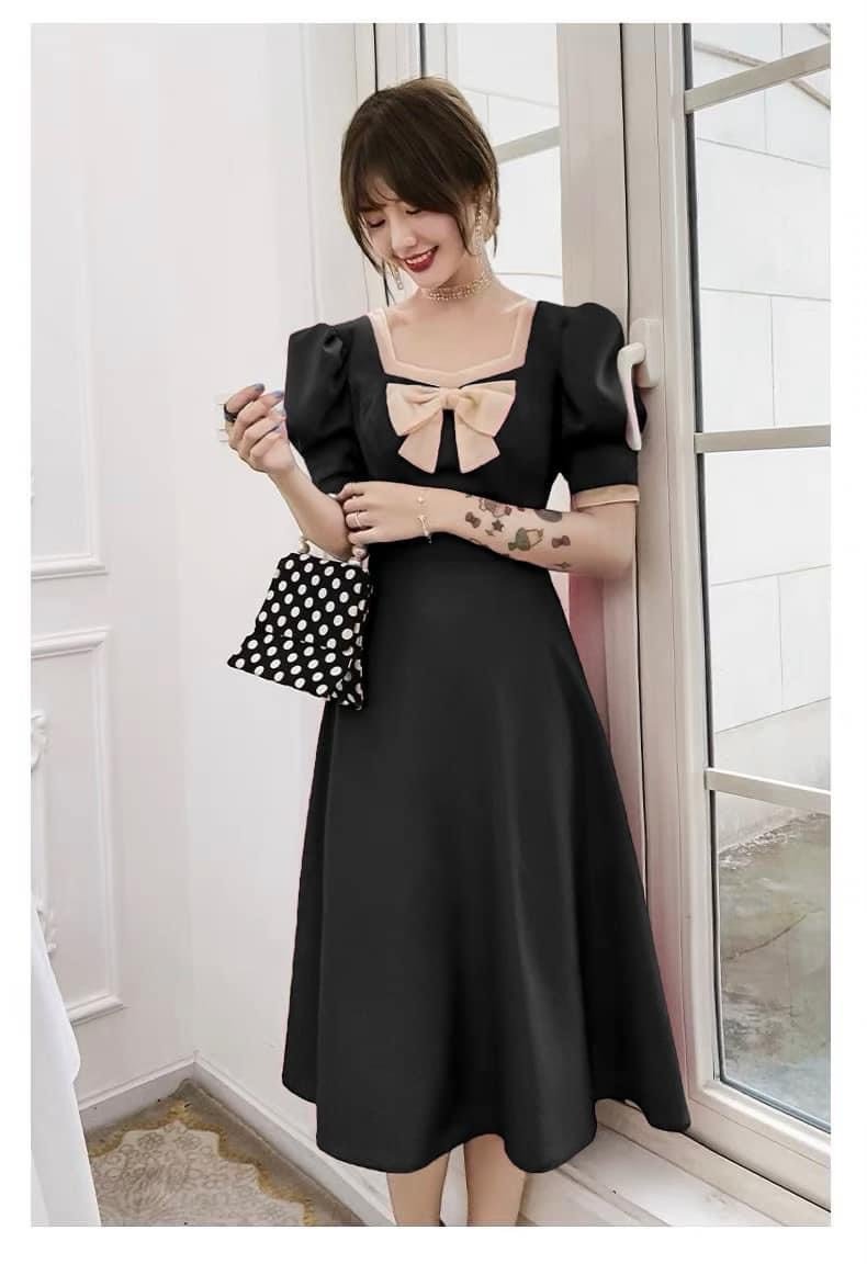Đầm phối màu công sở đủ size