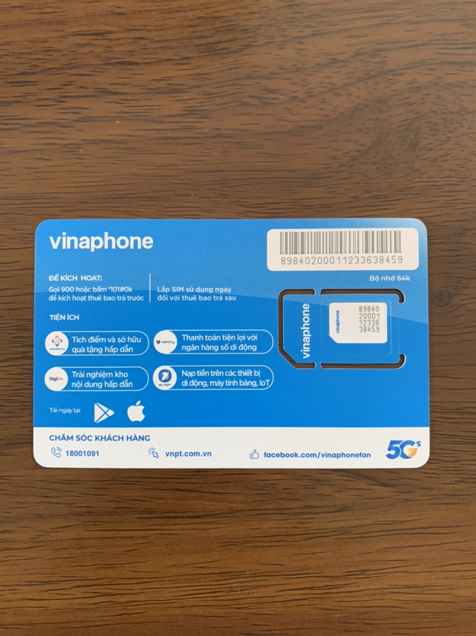 Sim trắng 4G/5G Vinaphone dùng để đổi sim (Sim trắng không có số) - Sim chưa kích hoạt