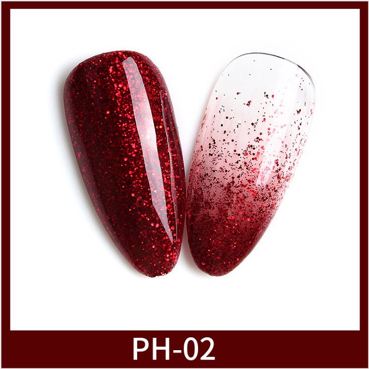 Sơn Gel AS Mã PH Nhũ Đỏ Chai Đen 15ml