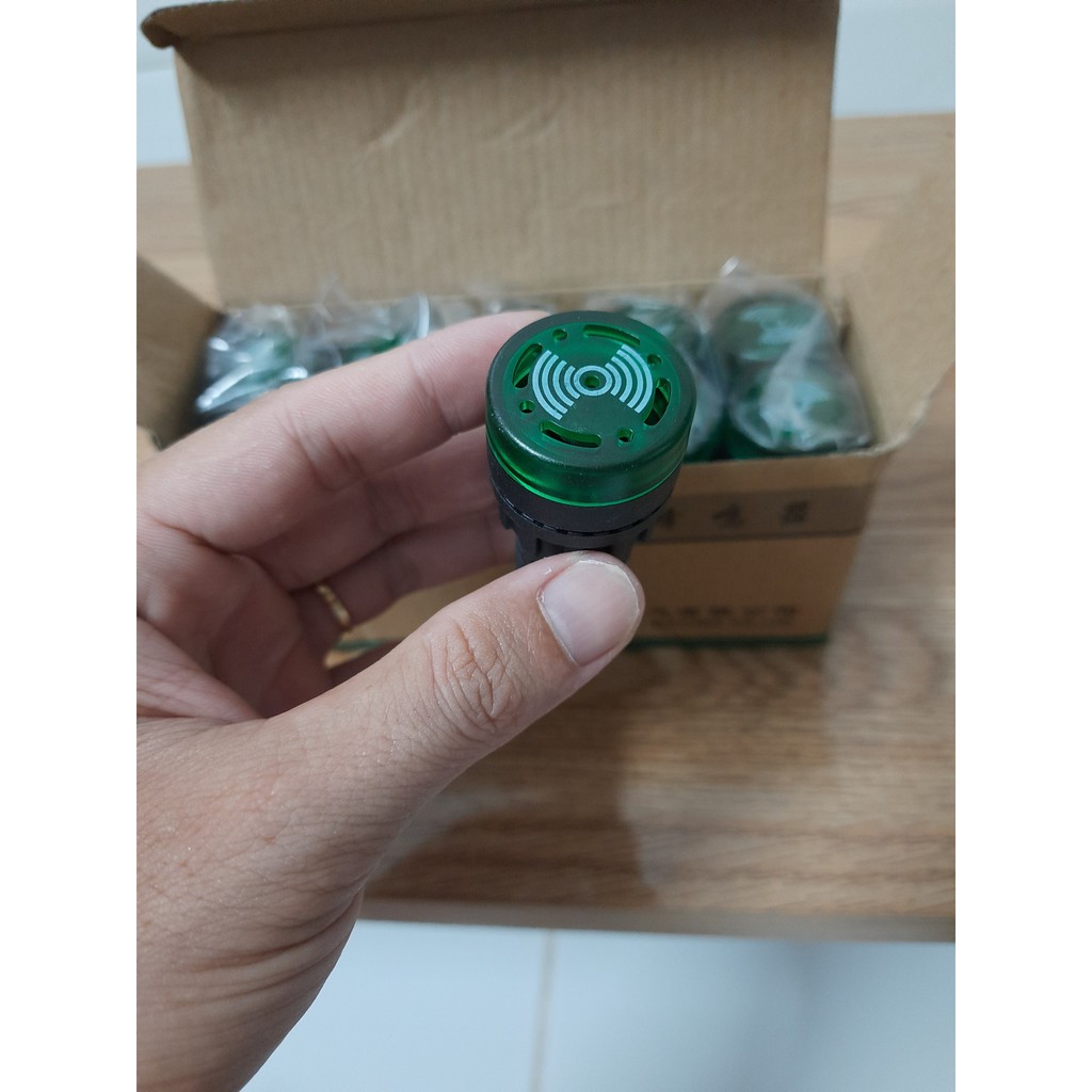 Còi báo động có đèn Led phi 22, nguồn 24VDC, 220VAC
