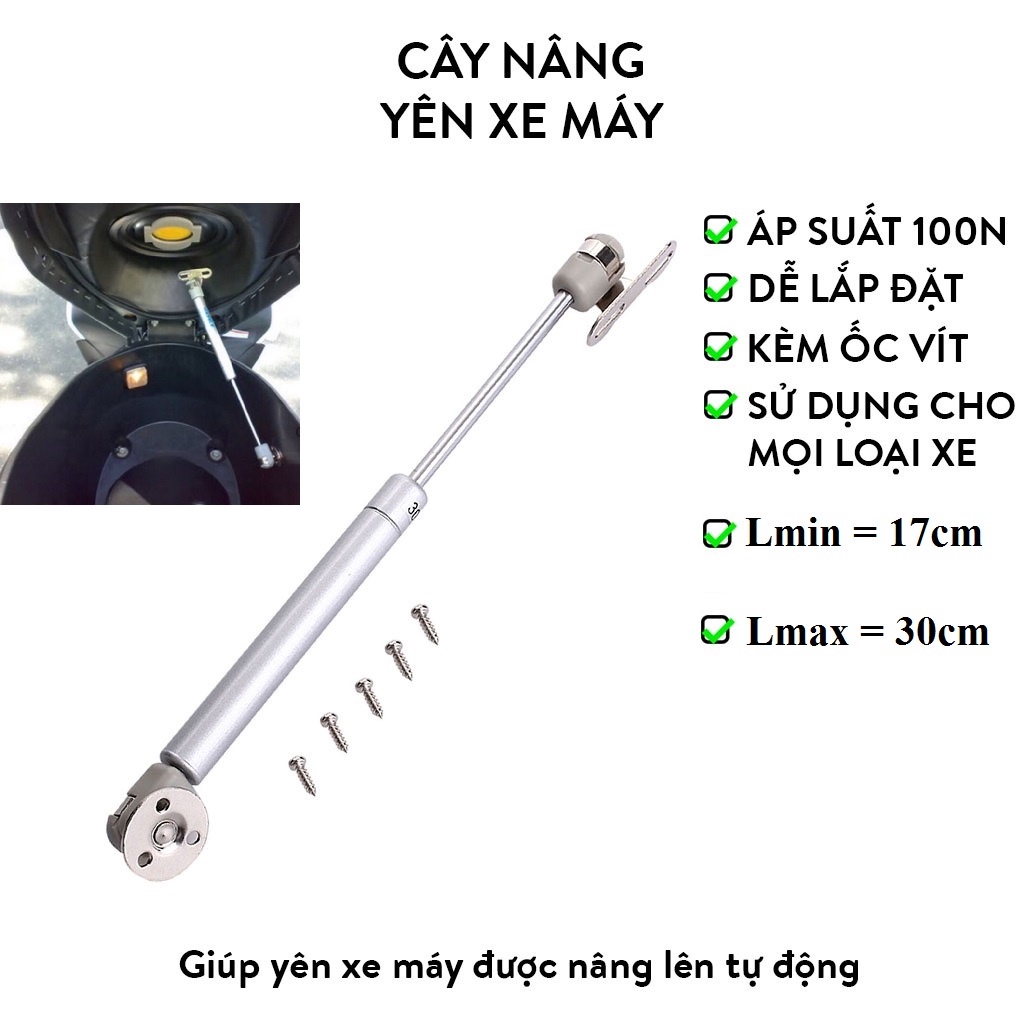 Ty nâng yên xe máy tự động ( pen nâng yên trắng) ( giá 1 cái )