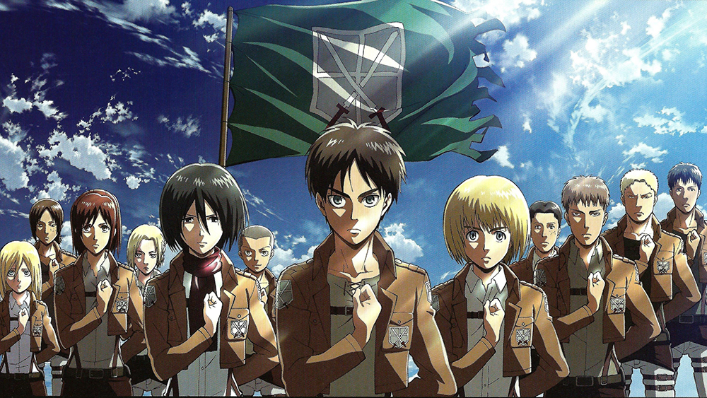 Poster A3 dán tường Anime, decal 30x42 trang trí có keo Attack On Titan Wallpapers 2