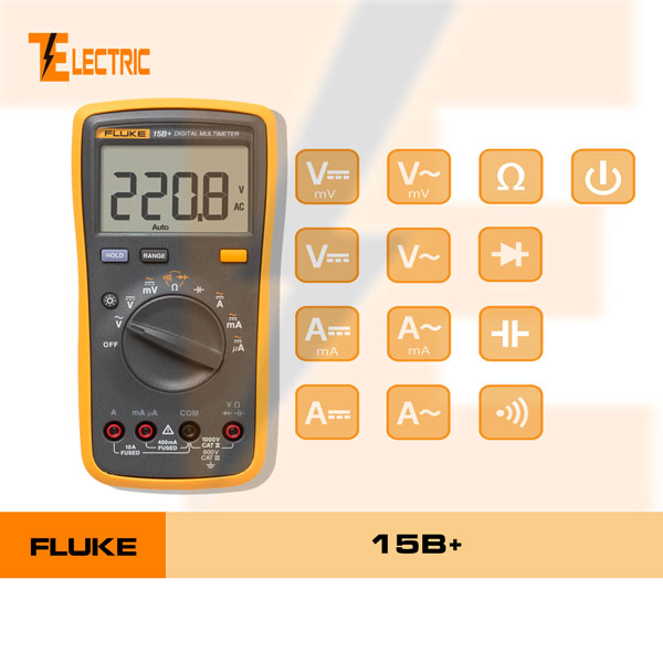 [HCM]FLUKE 15B+ Đồng Hồ Đo Điện Đo Tụ ĐIện Fluke 15B+
