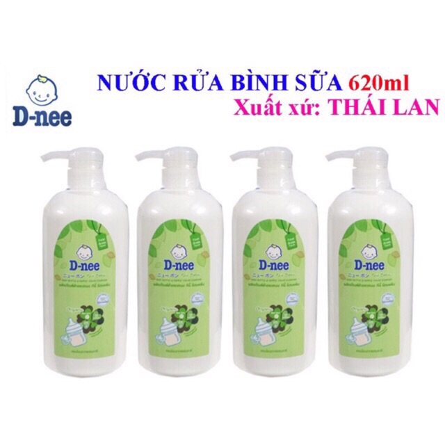 Nước rửa bình sữa Dnee organic dạng chai 600ml