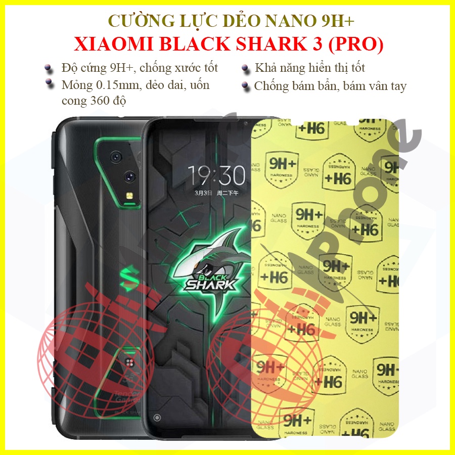 Dán cường lực dẻo nano Xiaomi Black Shark 3, Black shark 3 Pro