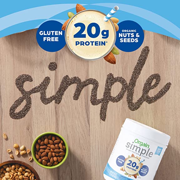 BỘT BỘT ĐẠM THỰC VẬT - ORGAIN SIMPLE VEGAN PROTEIN POWDER -  567G