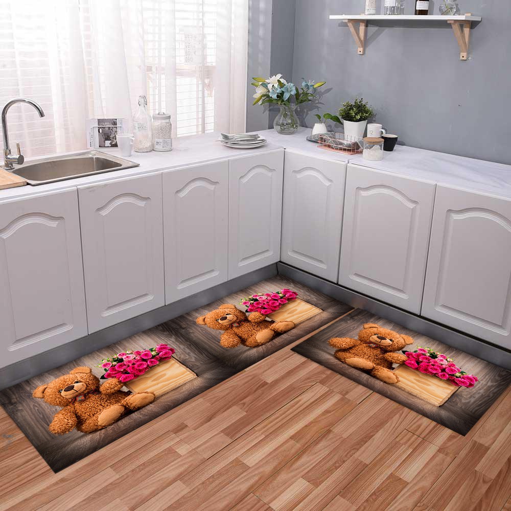 Bộ 2 Thảm Trải Sàn Nhà Bếp 3D Tiện Dụng