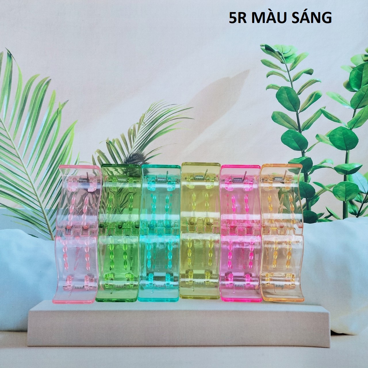 ( SIÊU DẺO) Set 6 - 12 Kẹp tóc càng cua 5 răng nhám màu socola
