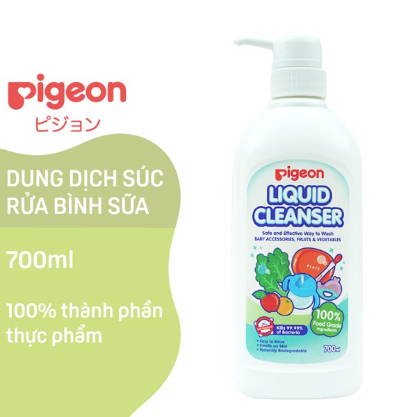 Nước rửa bình sữa Pigeon 200ml, 400ml, 450ml, 700ml [hàng chính hãng]