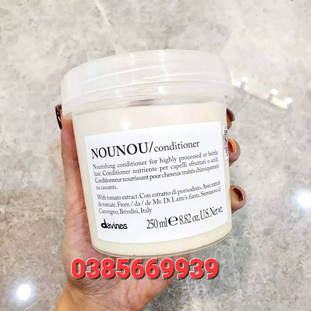 Dầu Xả Tóc Davines Nounou Smoothing Phục Hồi Tóc Hư Tổn, Nhuộm Tẩy, 250ml