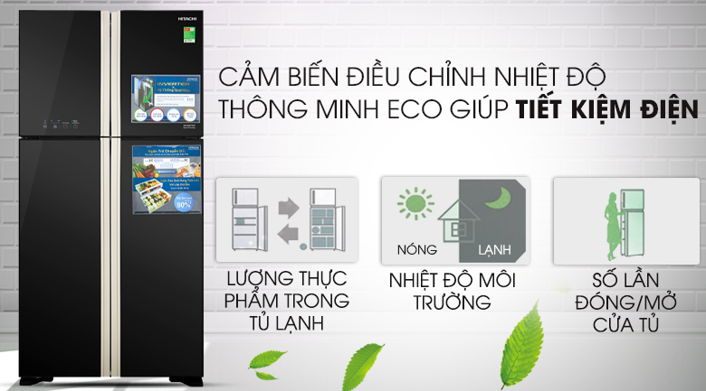 [TRẢ GÓP 0%] Tủ lạnh Hitachi Inverter 509 lít R-FW650PGV8(GBK) (Giá áp dụng giao tại HN, HCM& các tỉnh liên hệ shop)