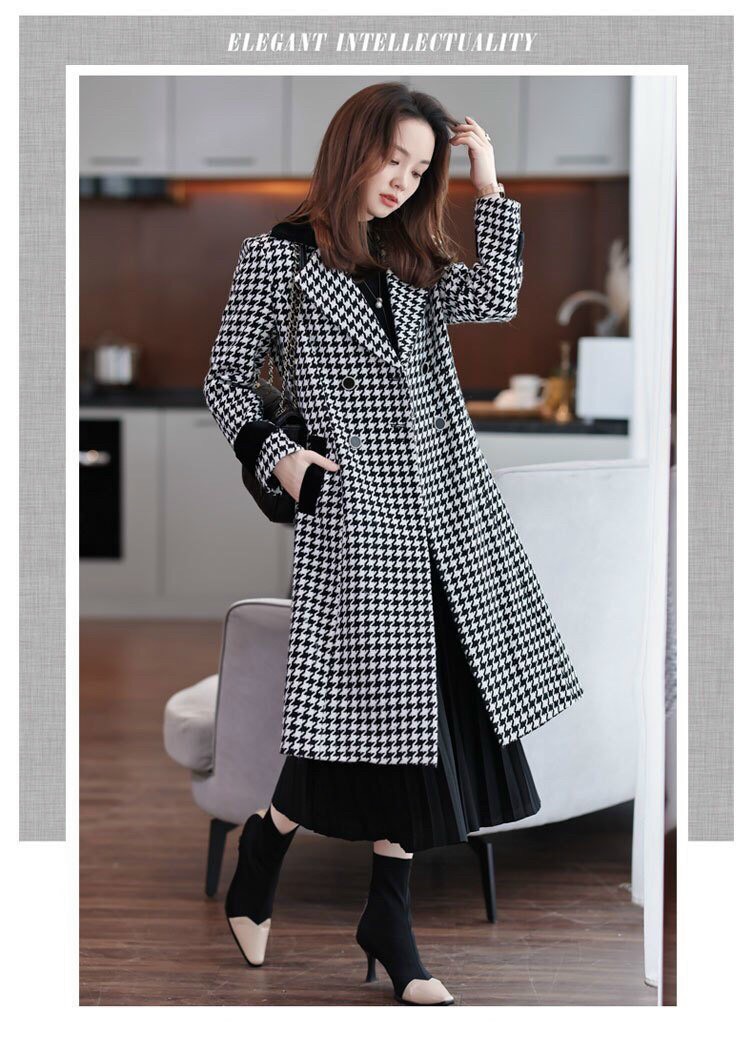 ÁO KHOÁC DẠ CỔ VEST DÁNG DÀI CAO CẤP