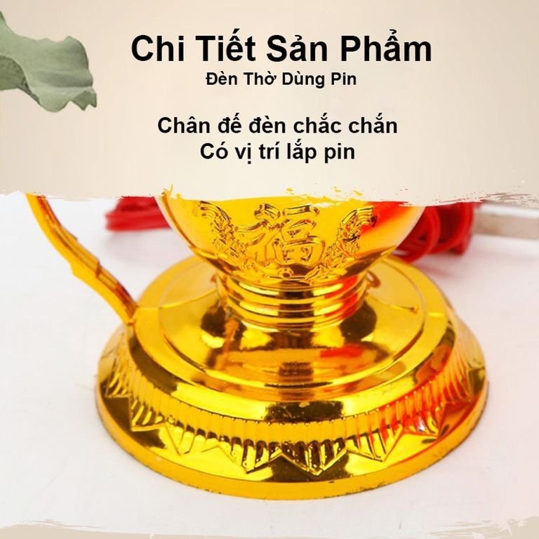 Combo 2 cặp đèn thờ vĩnh cửu sử dụng pin