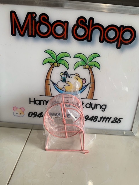 Wheel sắt cho hams, sóc, bọ, nhím .... - Xanh - 28cm