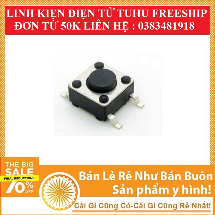 combo 5 Nút nhấn nút bấm 4 Chân 6x6x5mm 6x6x12mm