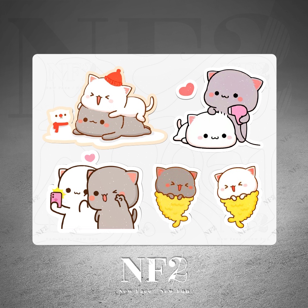 CUTE CAT - Decal Sticker Miếng Dán Trang Trí NF2