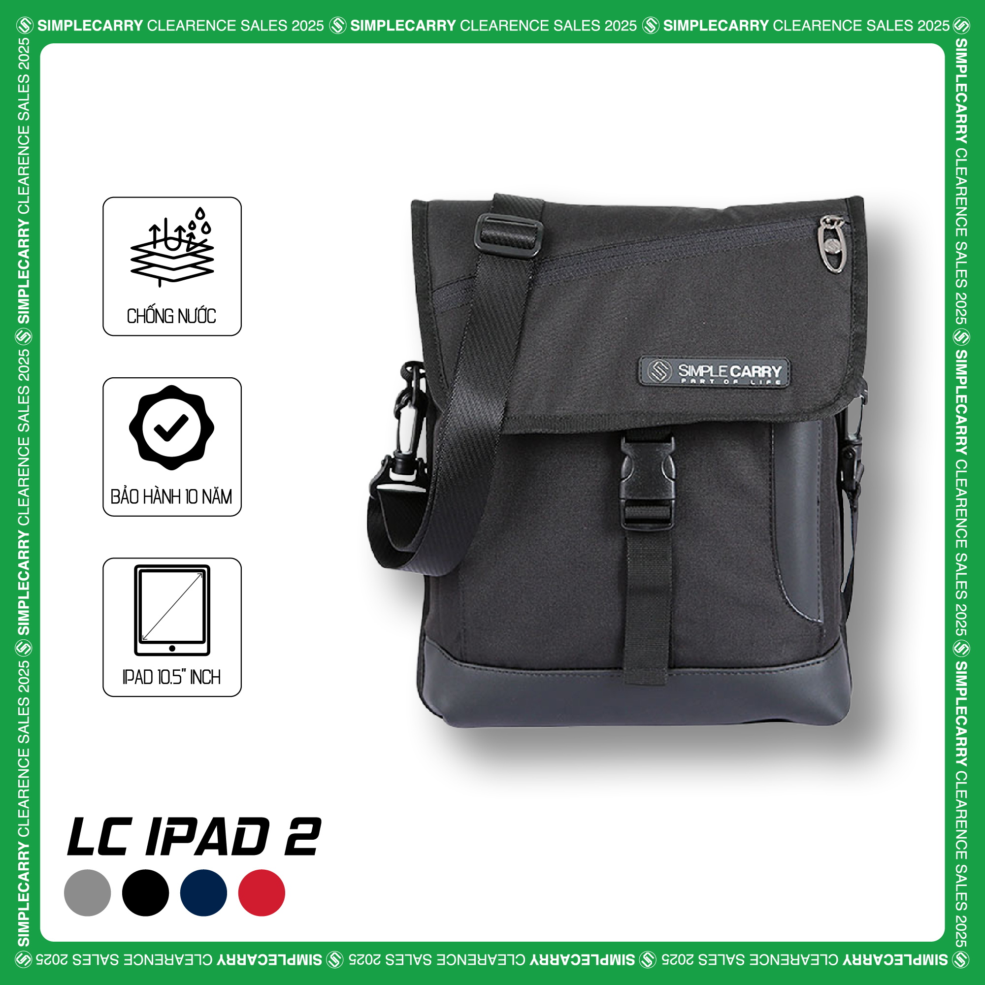 Túi Đeo Chéo, Túi Đựng IPAD SimpleCarry LC Ipad 2