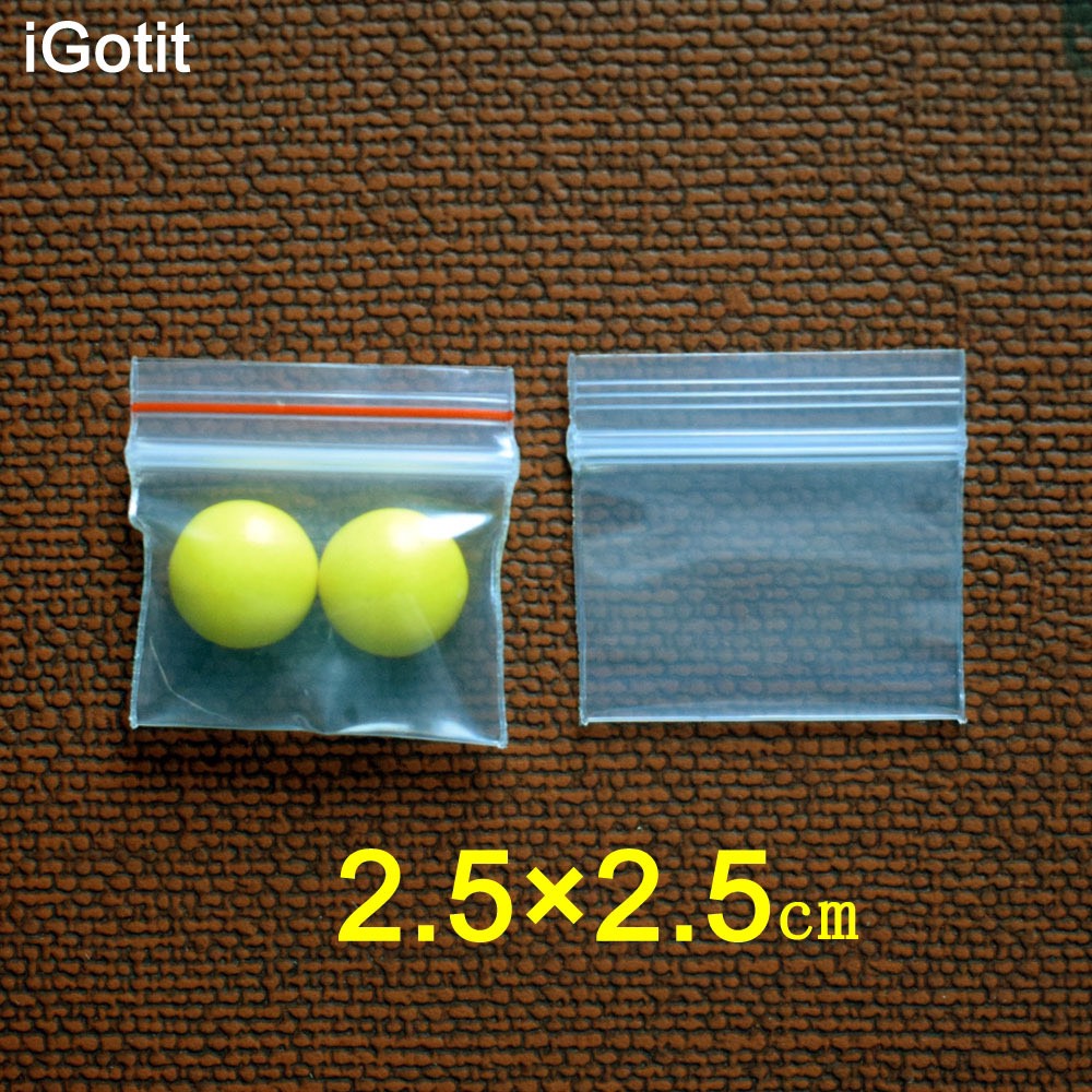 Set of 100 Multi-Purpose Pe Zip Bags in Various Sizes 1.5-5.5cm - Convenient Food Storage Bags