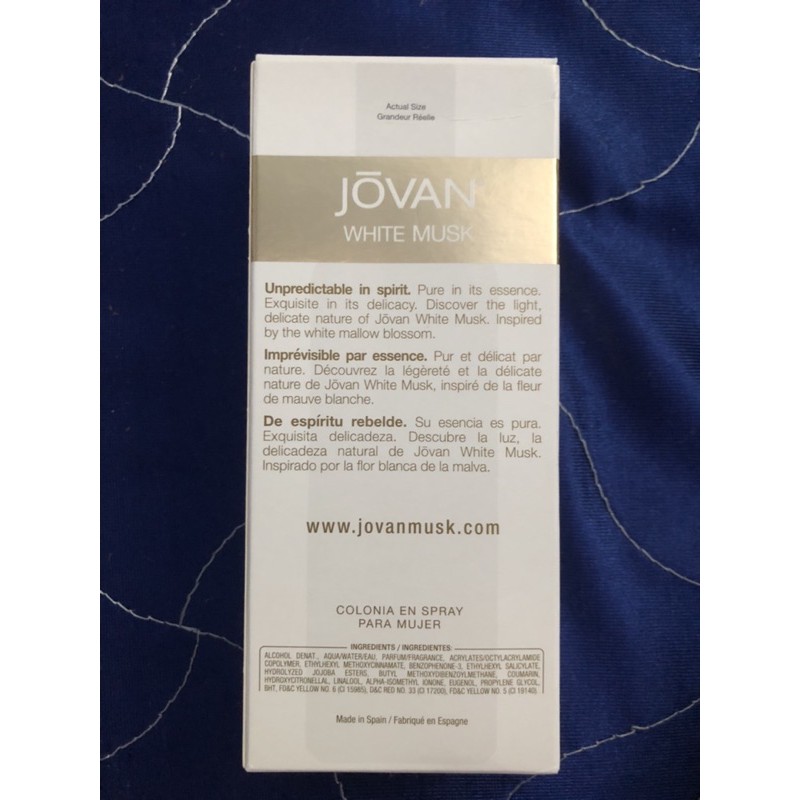 [Bill Mỹ] Nước Hoa Nữ Jovan White Musk 96Ml Cologne