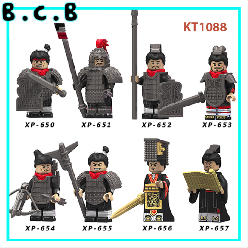 KT1088 - ồ chơi lắp ráp minifigures và non lego mô hình lắp ráp sáng tạo - Đồ chơi cho bé trai và bé gái - Minifigures đế chế nhà Tần vua Tần Thủy Hoàng và quan binh QinDynasty - Koruit- Đồ chơi lắp ráp mô hình sáng tạo