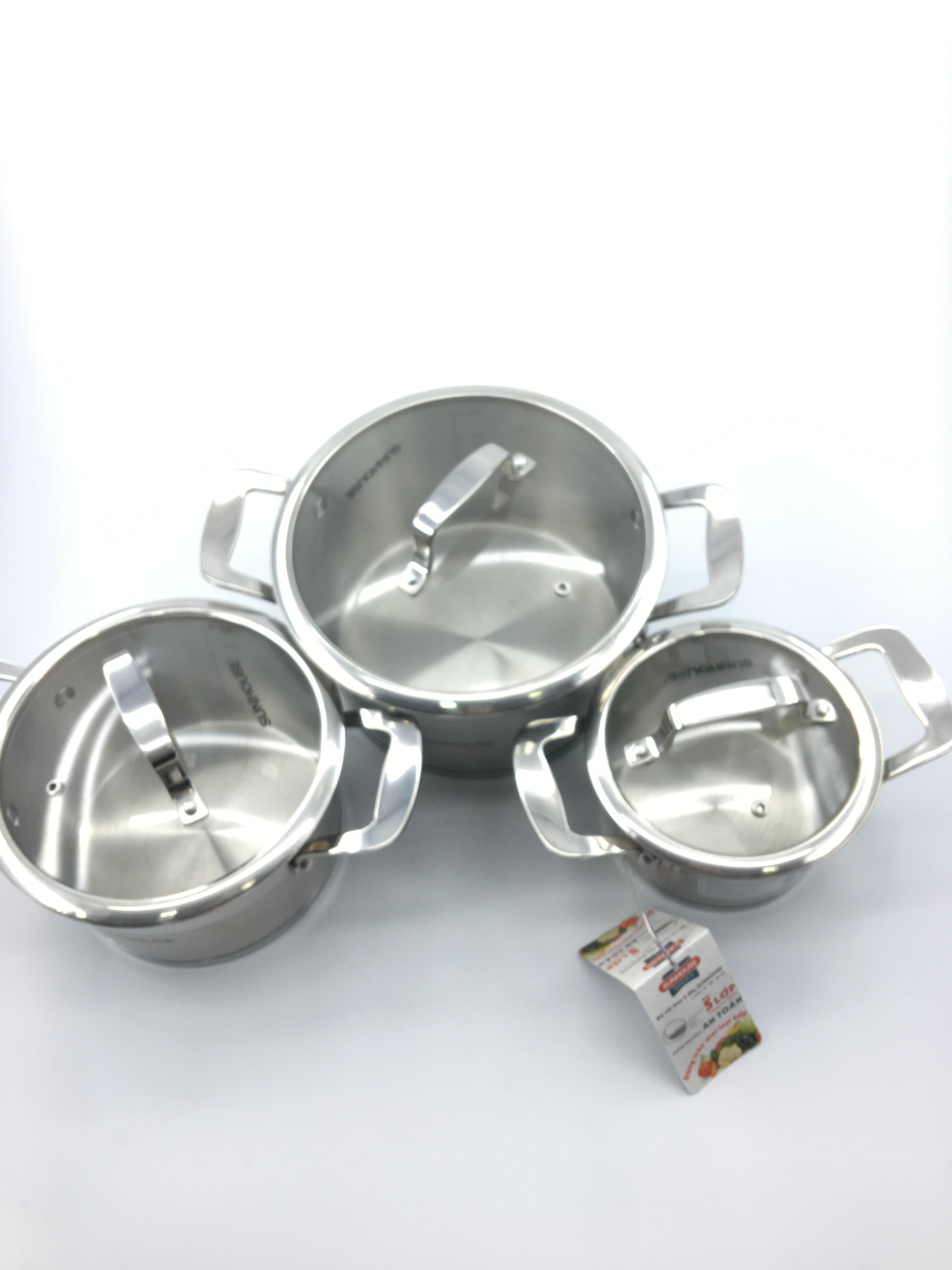 BỘ NỒI INOX 5 ĐÁY SUNHOUSE SH779