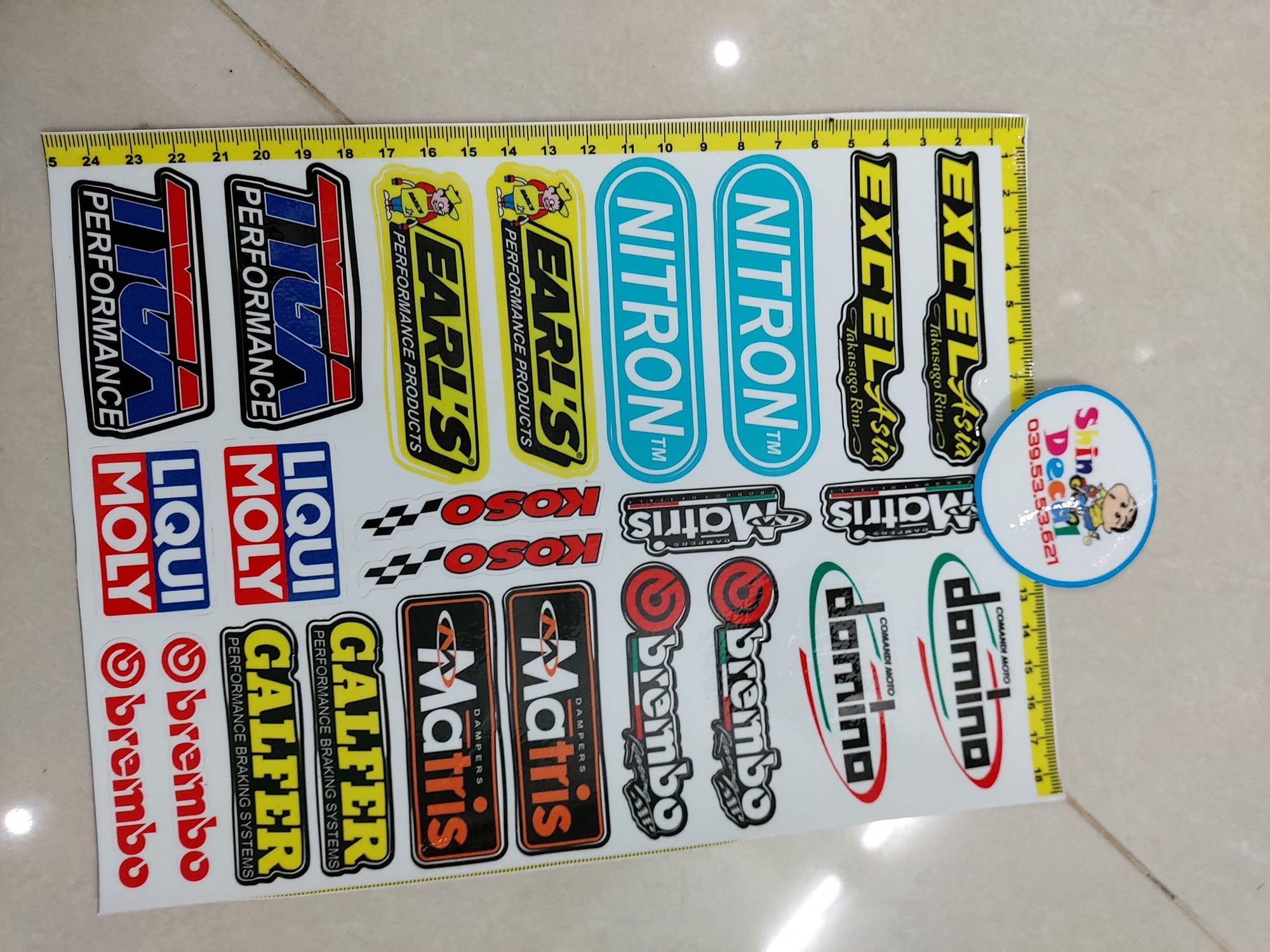 Set tem logo sticker excel nitronmatris