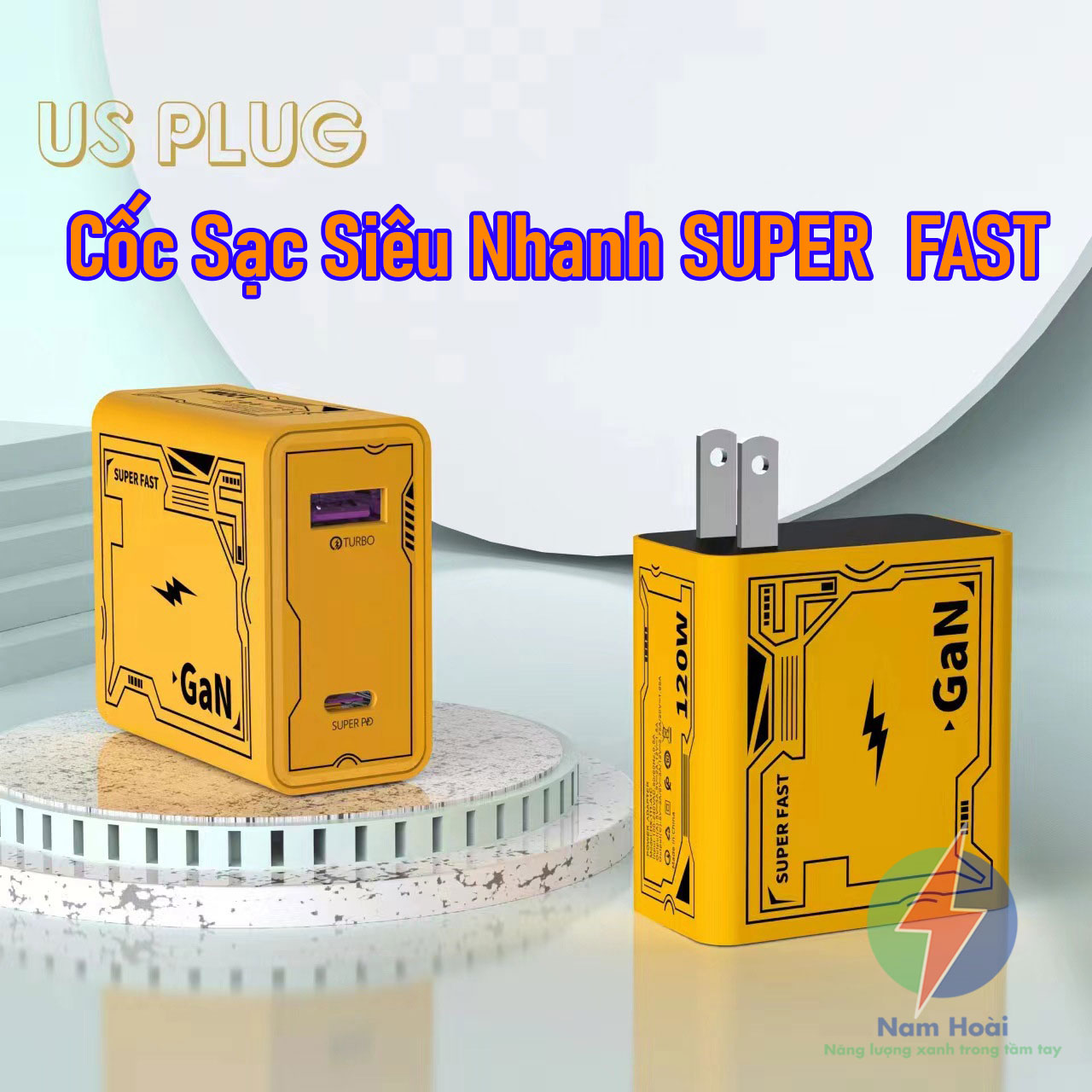 Cốc Sạc Nhanh SUPER FAST 120W GaN SUPER PD,TURBO