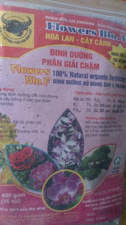 Phân hữu cơ túi đầu trâu cho hoa lan 36 túi dùng trong 4 tháng
