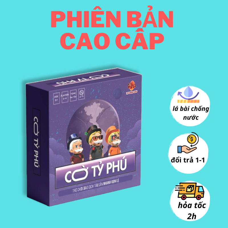 Cờ tỷ phú Top boardgame 2023 monopoly Tiếng việt HÀNG CAO CẤP