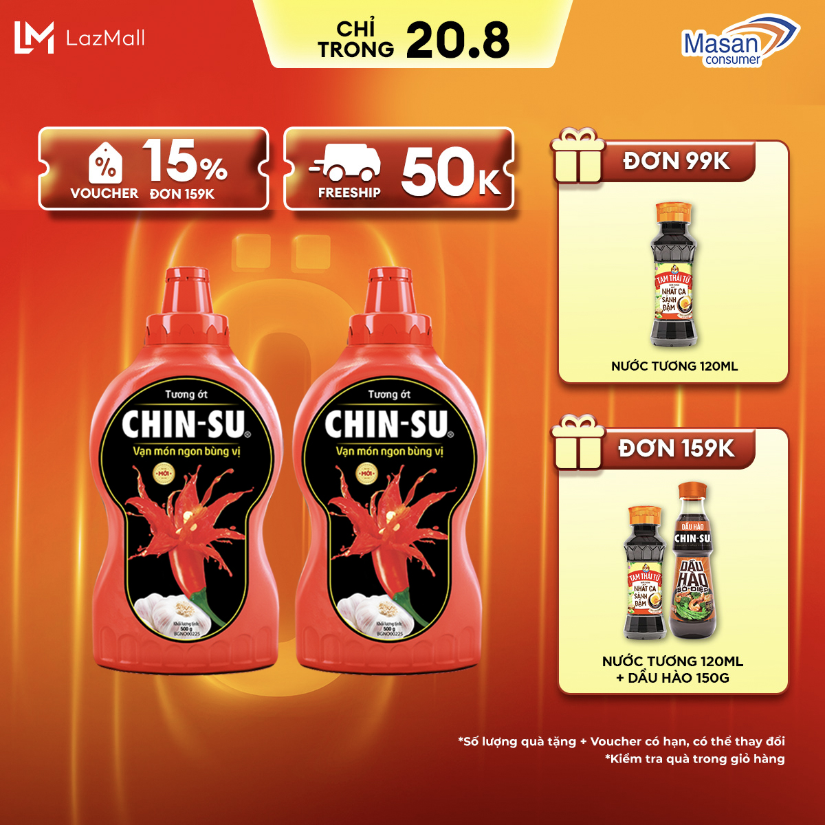 Combo 2 tương ớt chin-su 500g