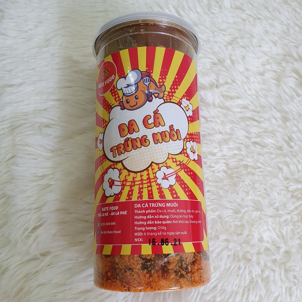 Da Cá Trứng Muối 250g Siêu Ngon Đồ ăn vặt