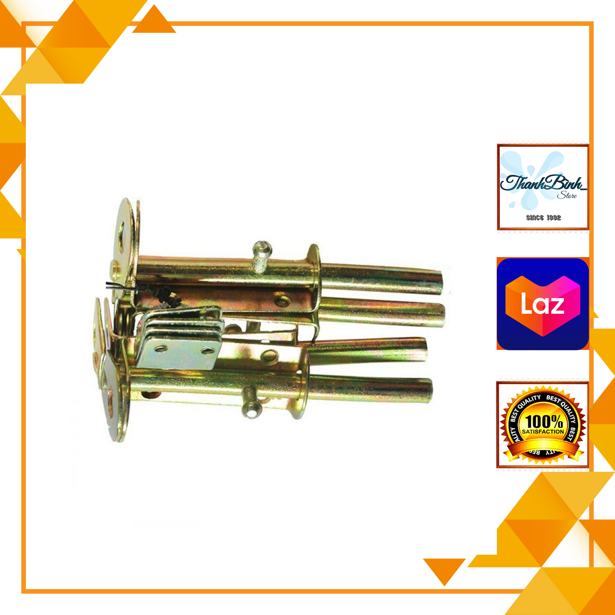 Chốt cửa bi vàng sắt mạ/ inox